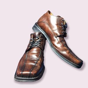 Breuninger Exquisit Men’s Size 43 Made in Italy Deep Brown Leather